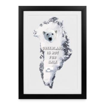 Greenland Is Not For Sale (MAGA Edition) - Framed poster (27 × 37 cm) - black - Front