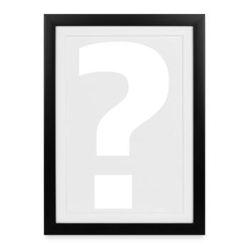 Question mark | stylish curiosity - Framed poster (27 × 37 cm) - black - Front