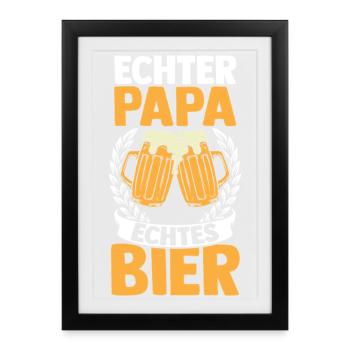 Beer Father Father's Day Dad - Framed poster (27 × 37 cm) - black - Front