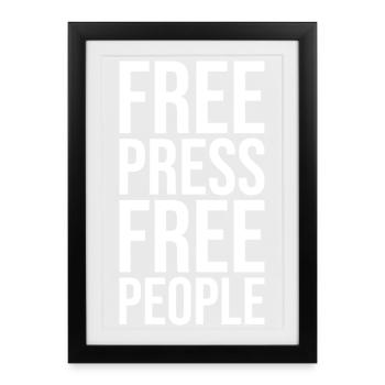 Free Press Free People - Framed poster (27 × 37 cm) - black - Front