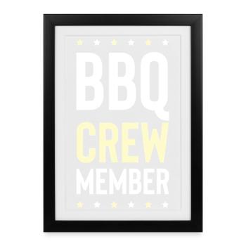 Équipe de barbecue - Affiche encadrée (27 × 37 cm) - noir - Devant
