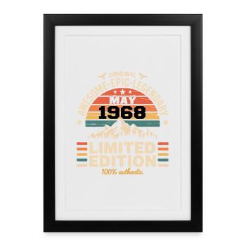 May 1968 - May 1968 - Framed poster (27 × 37 cm) - black - Front