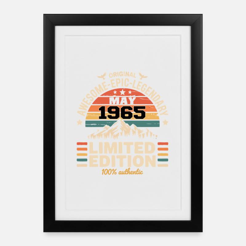 May 1965 - May 1965 - Framed poster (27 × 37 cm) - black