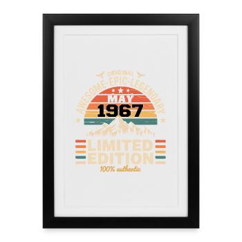 May 1967 - May 1967 - Framed poster (27 × 37 cm) - black - Front