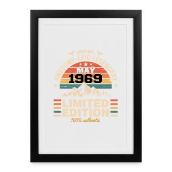 Mai 1969 - May 1969 - Affiche encadrée (27 × 37 cm) - noir - Devant