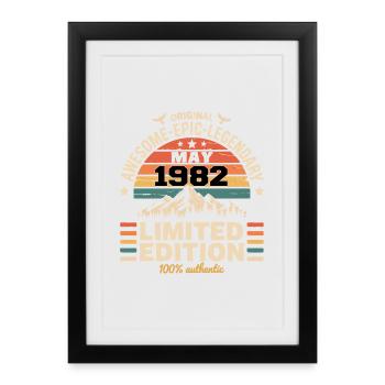 May 1982 - May 1982 - Framed poster (27 × 37 cm) - black - Front