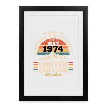 May 1974 - May 1974 - Framed poster (27 × 37 cm) - black - Front