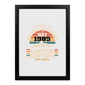 May 1985 - May 1985 - Framed poster (27 × 37 cm) - black - Front