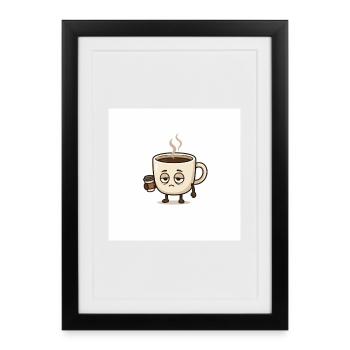 I am tired - Framed poster (27 × 37 cm) - black - Front