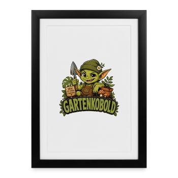 Garden Goblin - Framed poster (27 × 37 cm) - black - Front