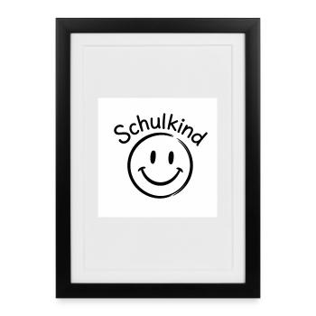 Design d’écolier - Affiche encadrée (27 × 37 cm) - noir - Devant