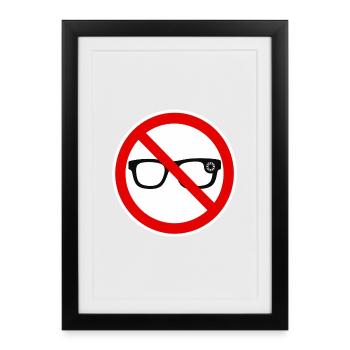 Smart Glasse Video Glasses - Framed poster (27 × 37 cm) - black - Front