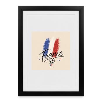 France Football in brushes - Framed poster (27 × 37 cm) - black - Front