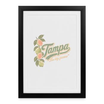 Tampa The Big Guava Retro - Framed poster (27 × 37 cm) - black - Front