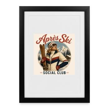 Après Ski Club - Framed poster (27 × 37 cm) - black - Front