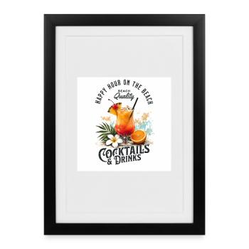 Cocktails - Framed poster (27 × 37 cm) - black - Front
