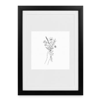 Power of Flower - Framed poster (27 × 37 cm) - black - Front