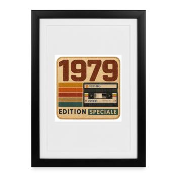 1979 - V2000 / édition spéciale - Affiche encadrée (27 × 37 cm) - noir - Devant