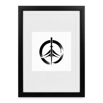 Japan Zen Circle - Framed poster (27 × 37 cm) - black - Front