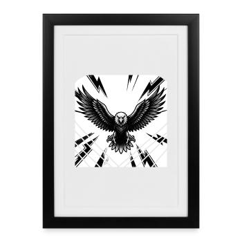 Eagle's Tower - Monochrome - Framed poster (27 × 37 cm) - black - Front