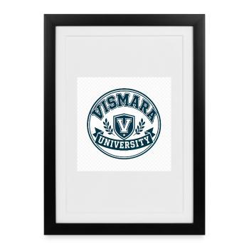 Vismara University coat of arms - Framed poster (27 × 37 cm) - black - Front