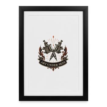 Art_Under_Skin - Framed poster (27 × 37 cm) - black - Front