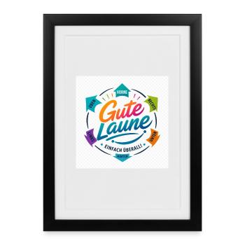 Good Mood Circle Colored Positive - Framed poster (27 × 37 cm) - black - Front