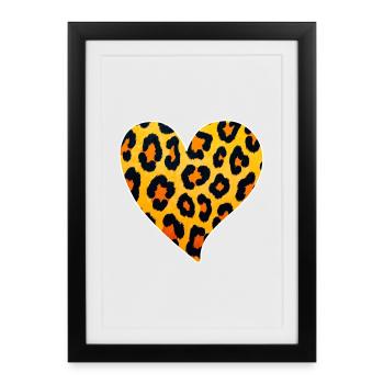 Leopard Heart Pattern: Wild Temperament - Framed poster (27 × 37 cm) - black - Front