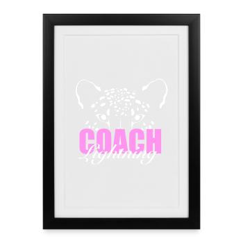 Lightning Coaches T-Shirt - Framed poster (27 × 37 cm) - black - Front