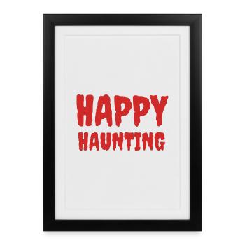 Spooky Halloween Haunting T-Shirt Design - Framed poster (27 × 37 cm) - black - Front