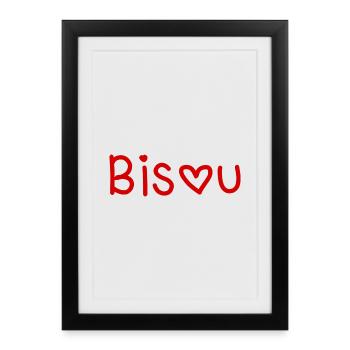 LOVE. CHRISTMAS. VALENTINE'S DAY. COUPLE. JUST MARRIED. - Framed poster (27 × 37 cm) - black - Front