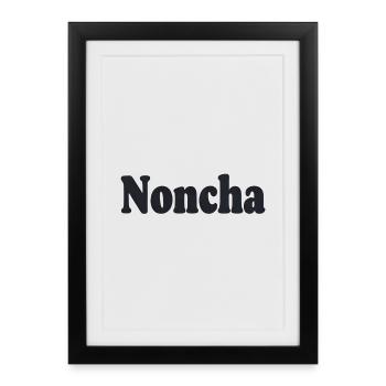 Noncha – Conception de texte flamand - Affiche encadrée (27 × 37 cm) - noir - Devant