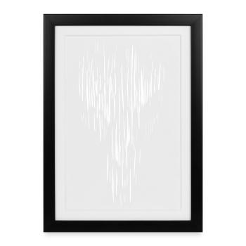 Demon - Strokes Design - Gothique - Affiche encadrée (27 × 37 cm) - noir - Devant