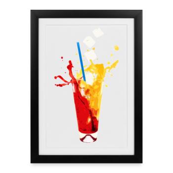 boisson d'été - Affiche encadrée (27 × 37 cm) - noir - Devant