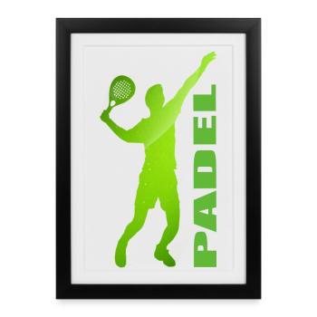 Padel - Framed poster (27 × 37 cm) - black - Front