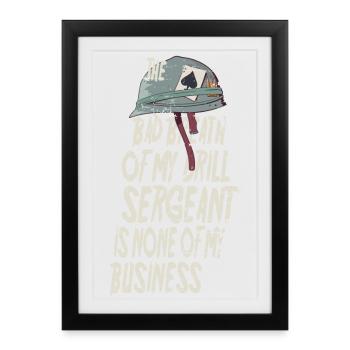 Drill Sergeant Bad Breath - Framed poster (27 × 37 cm) - black - Front