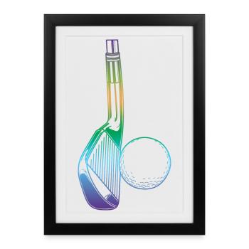 Golfe - Affiche encadrée (27 × 37 cm) - noir - Devant