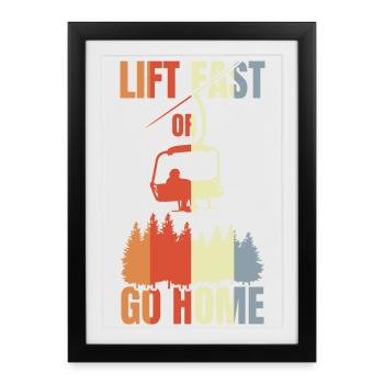 Snowboarding Joke - Framed poster (27 × 37 cm) - black - Front