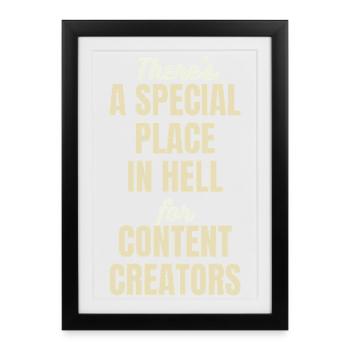 Special Place in Hell - Funny Creator Quote -Light - Framed poster (27 × 37 cm) - black - Front