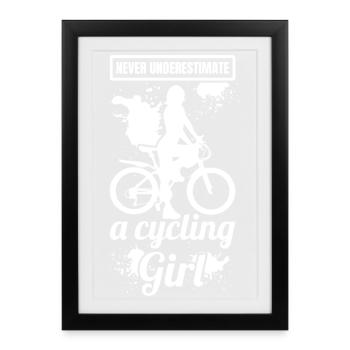 Cyclist - Framed poster (27 × 37 cm) - black - Front