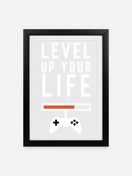 Improve your gaming standard of living - Framed poster (27 × 37 cm) - black