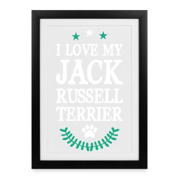 Jack Russell Terrier - Framed poster (27 × 37 cm) - black - Front