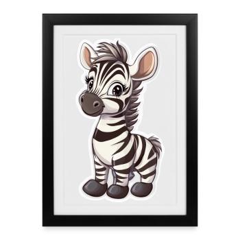 Zebra - Framed poster (27 × 37 cm) - black - Front
