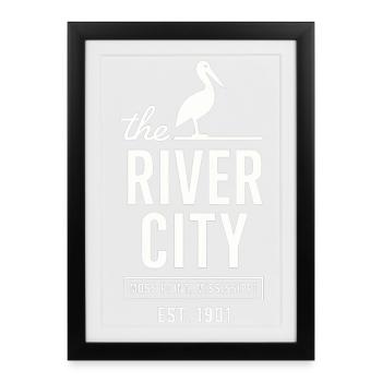 River City Pelican Moss Point 1901 - Framed poster (27 × 37 cm) - black - Front