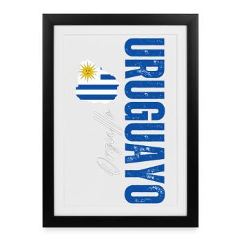 Orgueil uruguayen, design vertical - Affiche encadrée (27 × 37 cm) - noir - Devant