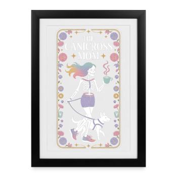 Canicross - Affiche encadrée (27 × 37 cm) - noir - Devant