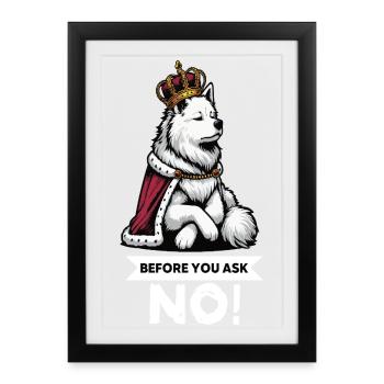 Avant de demander Berger Blanc Berger Berger - Affiche encadrée (27 × 37 cm) - noir - Devant