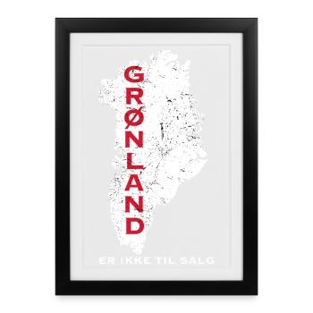 Greenland Map: Not For Sale - Framed poster (27 × 37 cm) - black - Front
