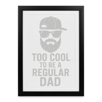 Cool Dad: Beard, Cap & Glasses – Father's Day Idea - Framed poster (27 × 37 cm) - black - Front
