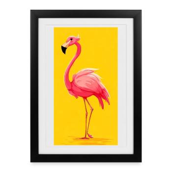 flamingo - Framed poster (27 × 37 cm) - black - Front
